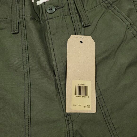 Levi's Ribcage Straight Utility Olive Green Super High Rise Pants Size 26x29 - Picture 6 of 12